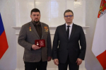 Глава округа Сергей Щербаков удостоен памятного знака «За участие в специальной военной операции от Вологодчины».